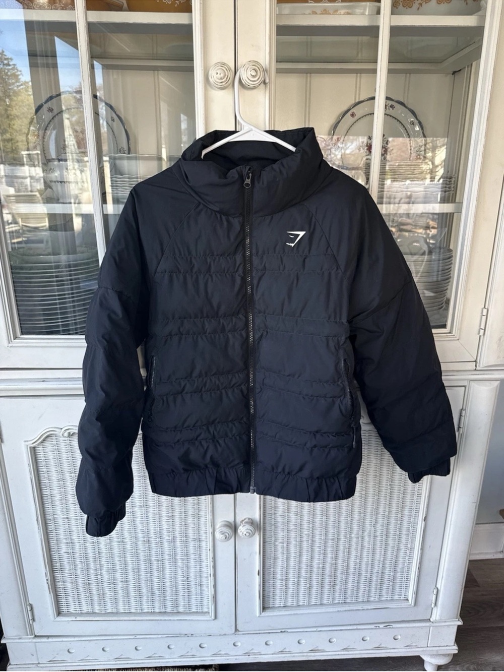 Gymshark Black women’s Quilted Puffer Jacket m
